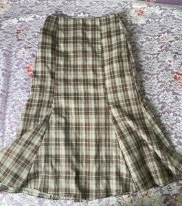 Plaid Midi Skirt