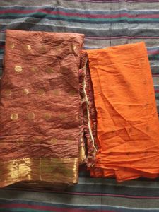 Combo Orange Dupatta with Dark Print