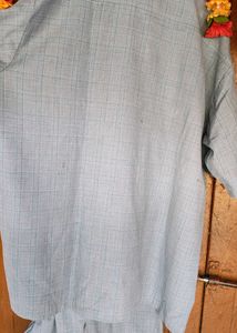 Men's Grey shirt pant both (safari shuit)