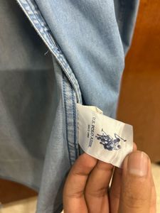 Men's Light Wash Denim Shirt