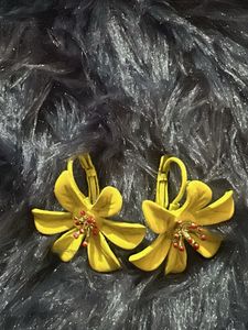 Yellow Flower Earrings