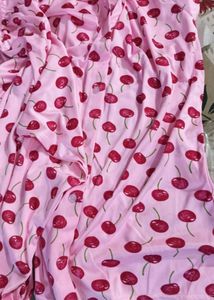 Pink Cherry Print Pajama Set size XL