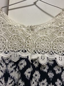 Crochet printed jumpsuit With Pockets