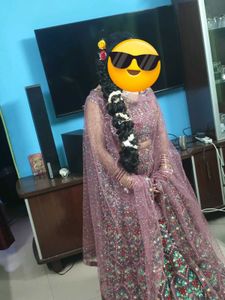 Multicolour Full Embroidery Lehenga .
