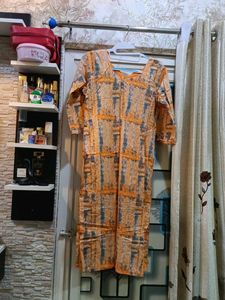 Orange &amp; Grey Tie-Dye Kurta Pant &amp; Dupatta Set
