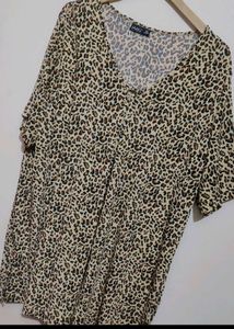 Brown Multi Printed Top For 46 Bust
