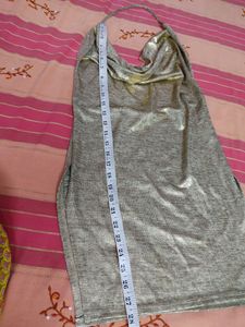 New Cowl Neck Metallic Dress