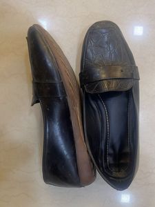 Black Crocodile Loafers