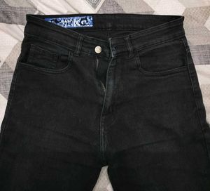 Straight Fit Black Denim Jeans