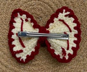 Crocheted Bow Hair Clips Set