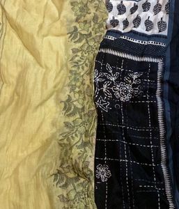 Two dupattas - scarves - Printed Fabric Piece