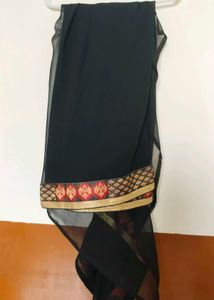 Elegant Black Saree with peticot