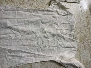 (combo dresses)White Kurta and blue fr