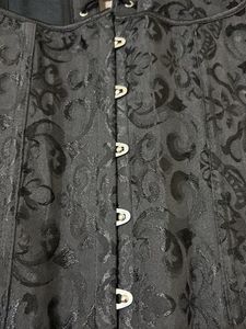 Black Brocade Corset Top