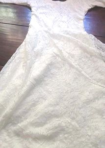 White Net Umbrella Gown
