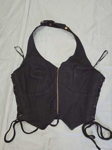 🔻PRICE DROP - FOREVER21 Black Halter Corset Top