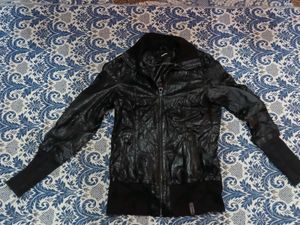 Stylish Black Faux Leather Jacket