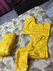 Vibrant Yellow Silk Saree