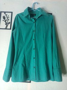 Teal Long Sleeve Button-Up Shirt