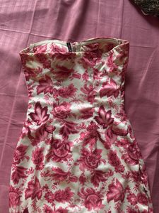 Floral Print Bustier Dress