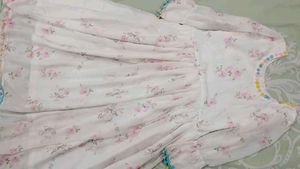 Floral Print Kurti with Pom Neckli