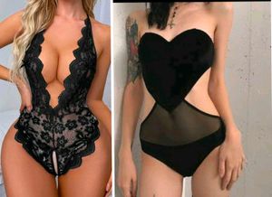 Elegant Black Lace Teddy Bodysuit 2
