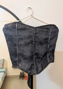 Womens Grey Corset Top