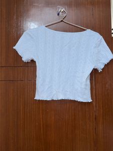 Cute Baby Blue Cropped Top