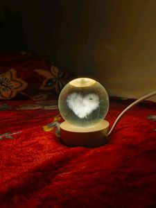 Enchanting Crystal Heart Orb Lamp