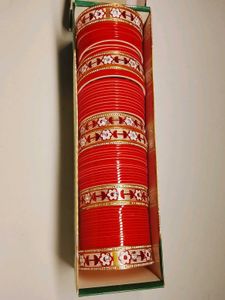 Beautiful Red Chura Bangle Set