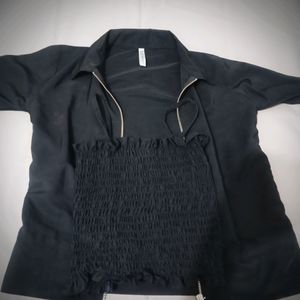 Crop top blackName: Crop top blackFabric: PolycottonSleeve Length: Long SleevesPattern: SolidSizes:M