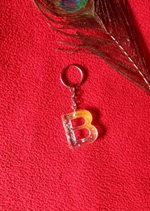 Handmade Resin 'B' Keychain &amp; Pen Set