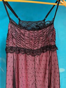 Sheer Babydoll with Lace Trim