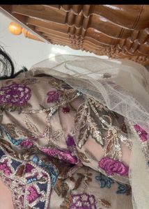 Pakistani Suit with extra embroidery done