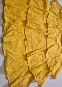 Girls Yellow Tiered Dress with Tassels