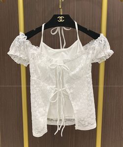 Y2K Ivory Sheer Overlay Dream Top