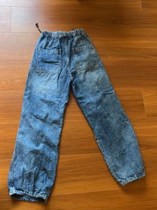 Vintage Wash Wide Leg parachute Jeans