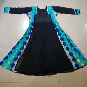 Stylish Blue Printed Kurta Set