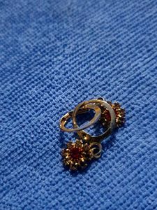 Vintage Red Gemstone Earrings
