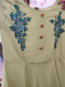 fluorescent green beautiful gown