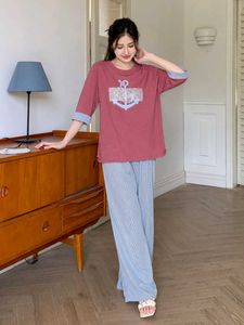 Comfortable Anchor Print Pajama Set🧸