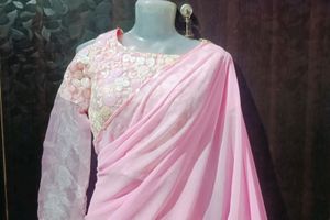 (Fix Price )Trendy Frill Organza Saree🤩,