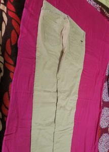 Peter England Khaki Casual Trousers