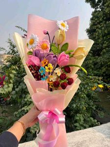Handmade Crocheted Flower Bouquet