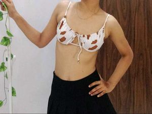 Moo-moo Print Sexy Bikini Set 👙 🐄