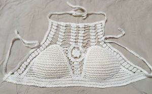 White Crochet Halter Top