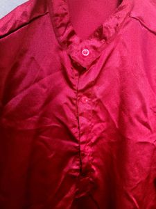 Maroon Satin Style Shirt