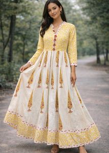 Boho Yellow Floral Maxi Dress