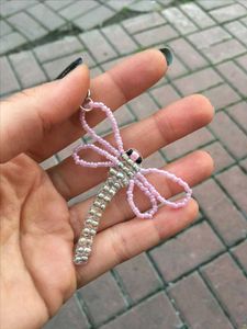 Beaded Dragonfly Keychain