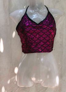 Sparkling Mermaid Scale Halter Top